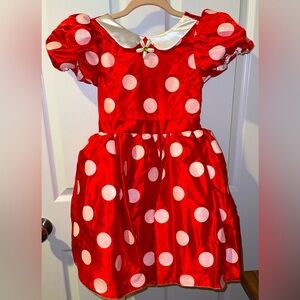 Disney Minnie Mouse girls 7/8 dress red Halloween
